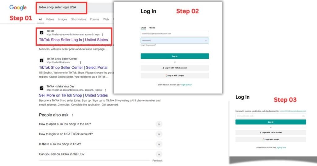 tiktok shop login otp require