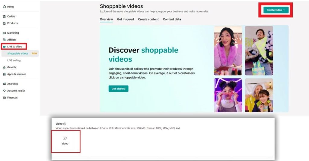 Image upload in Tiktok shop product listing