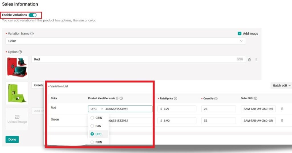 Upc and GTIN optimization