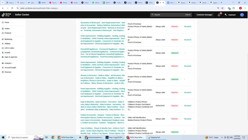 What is the restricted category on TikTok Shop