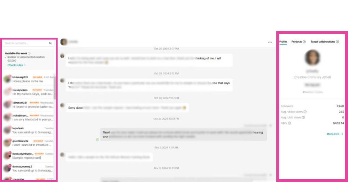 Follow up message sending in TikTok Shop