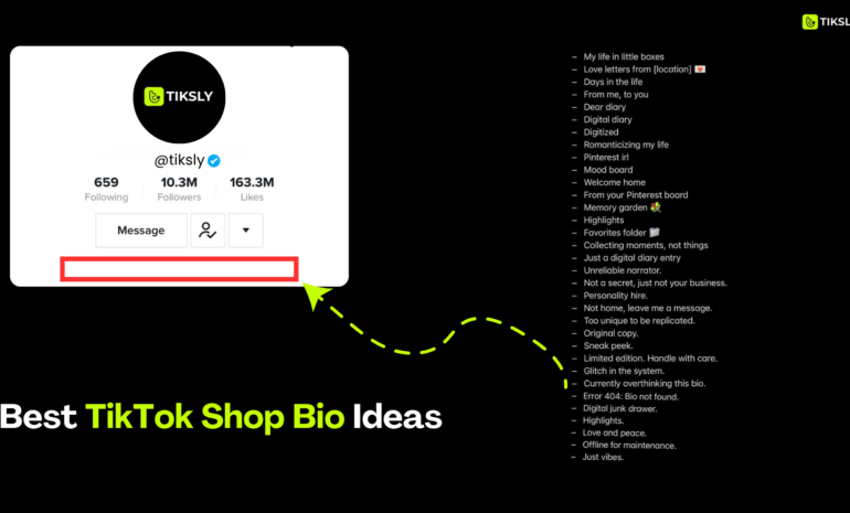 Tiktok shop bio ideas