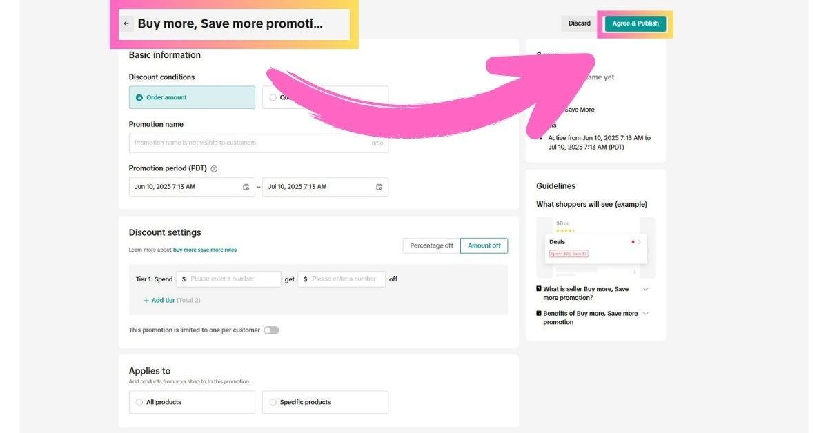 TikTok shop setup