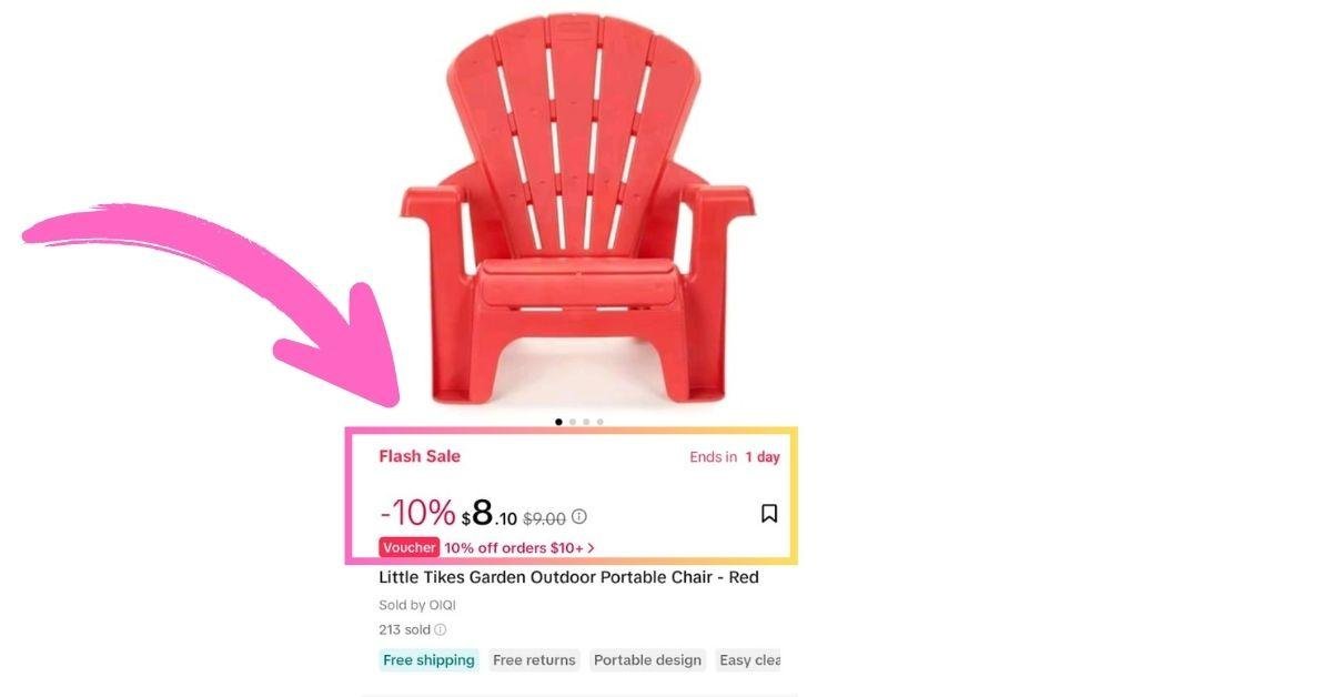 Flash deals on TikTok shop