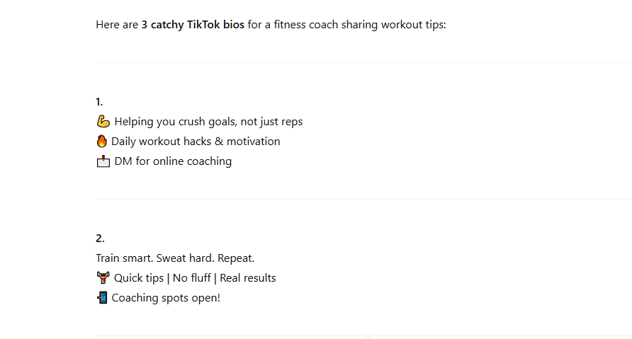 Catchy tiktok bio ideas