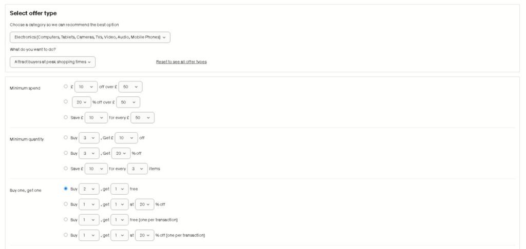 eBay Discount Campaign Creating