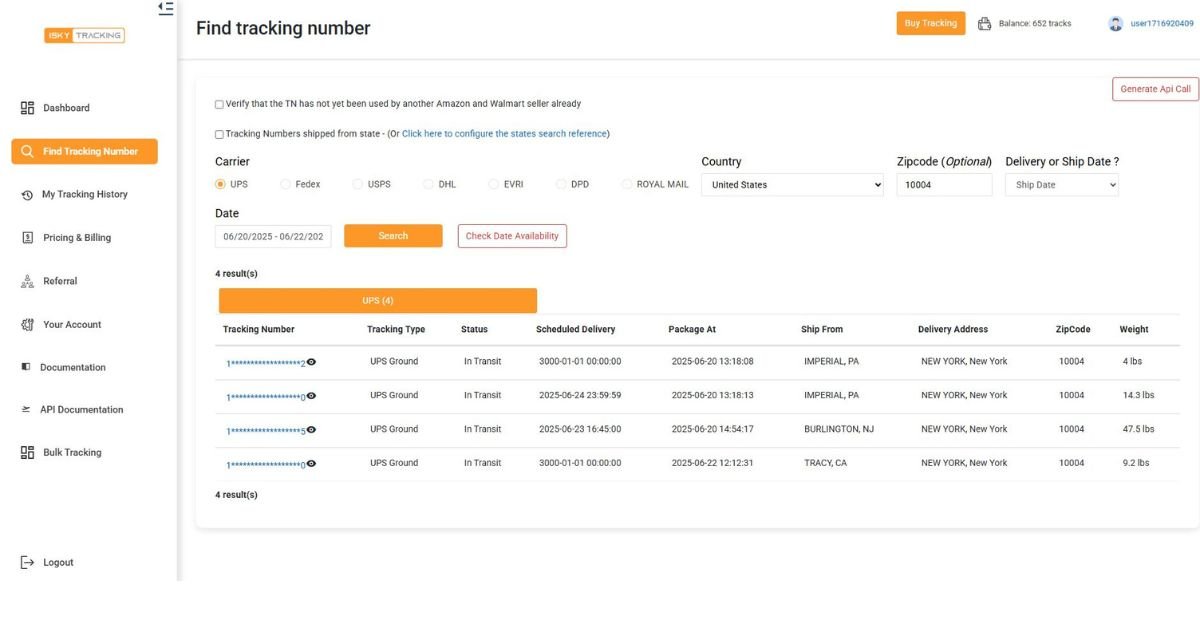 fake tracking genrating isky website