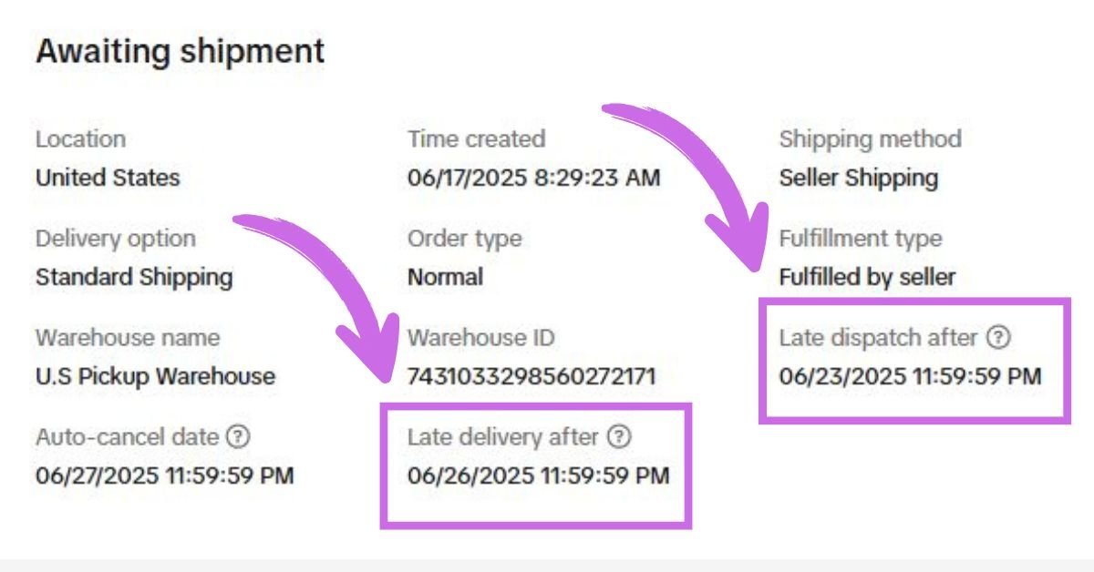 checking shipment status on TiKTok shop