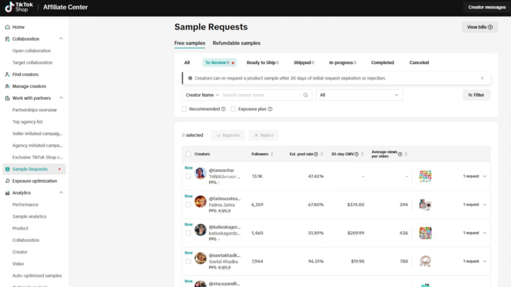 TikTok Shop Manual Outreach Systems for creator