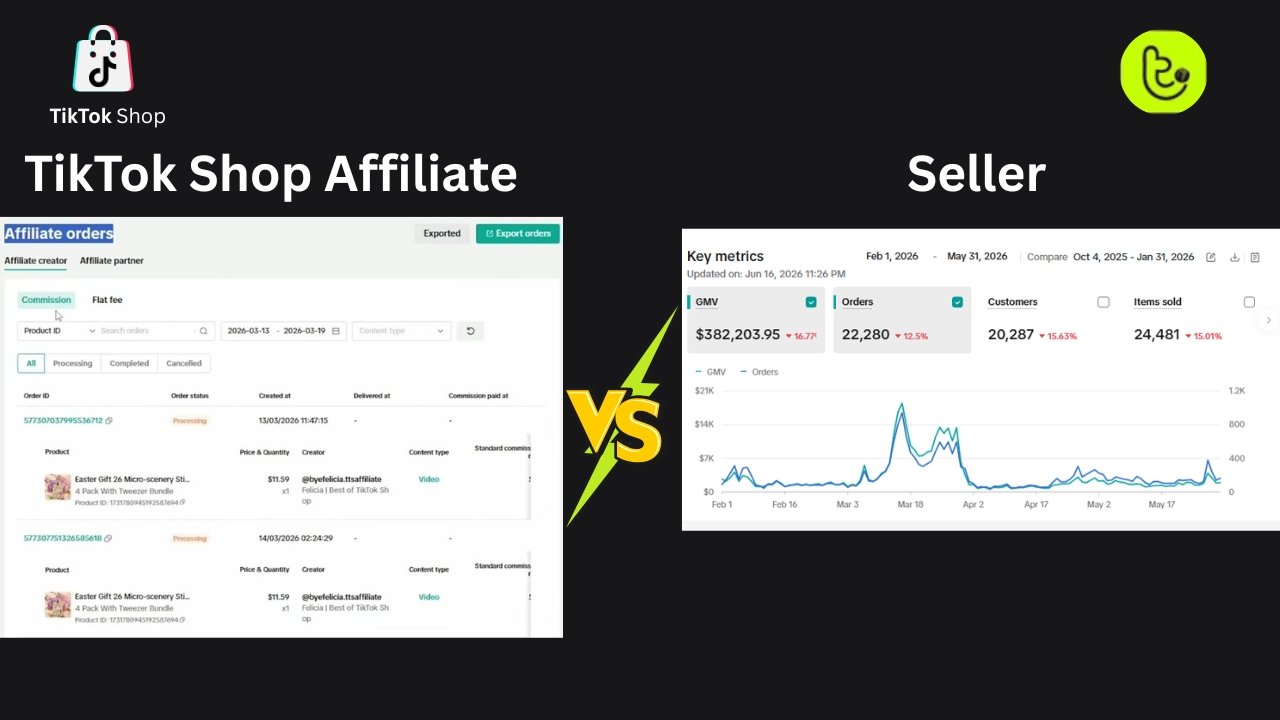 TikTok Shop Affiliate vs Seller Which One Should You Start