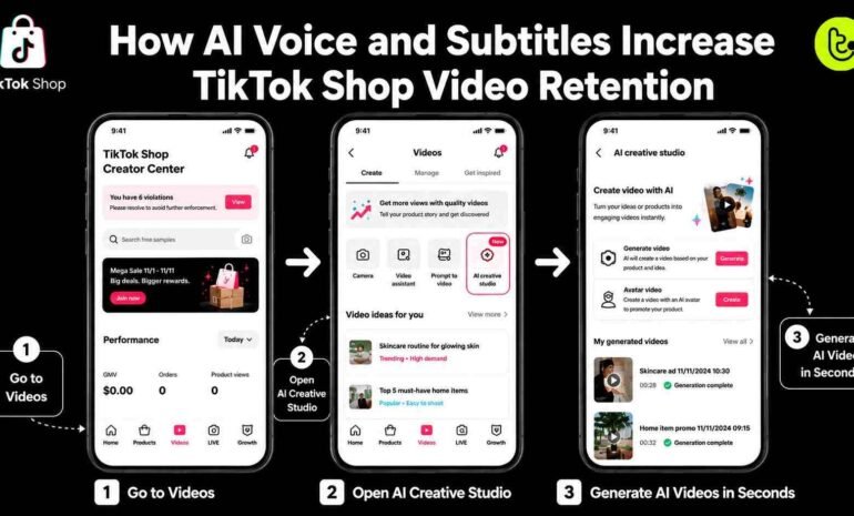 How AI Voice and Subtitles Increase TikTok Shop Video Retention