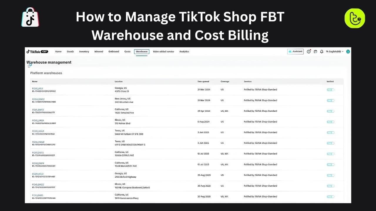 How to Manage TikTok Shop FBT Warehouse and Cost Billing